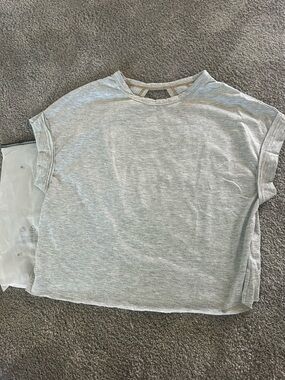 SHEIN Heather Gray Boxy Short Sleeve Tee